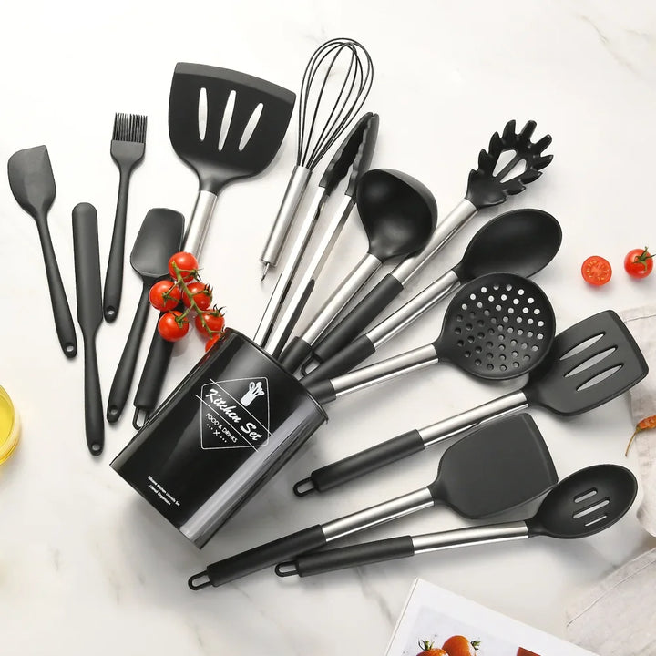 Conjunto de 12PCS de Silicone Cozinha Utensílios